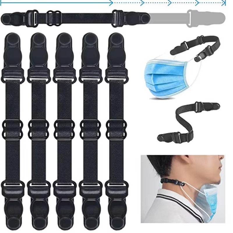 Mask Ear Saver Strap - Extension de masque réglable, 5 pièces,