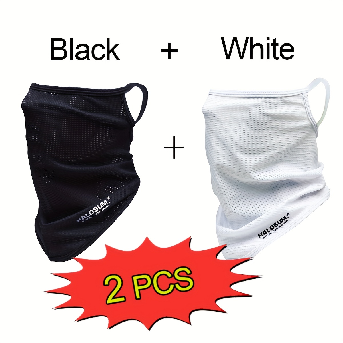 Sports Mask Breathable - 1/2 pièces Masque facial en soie